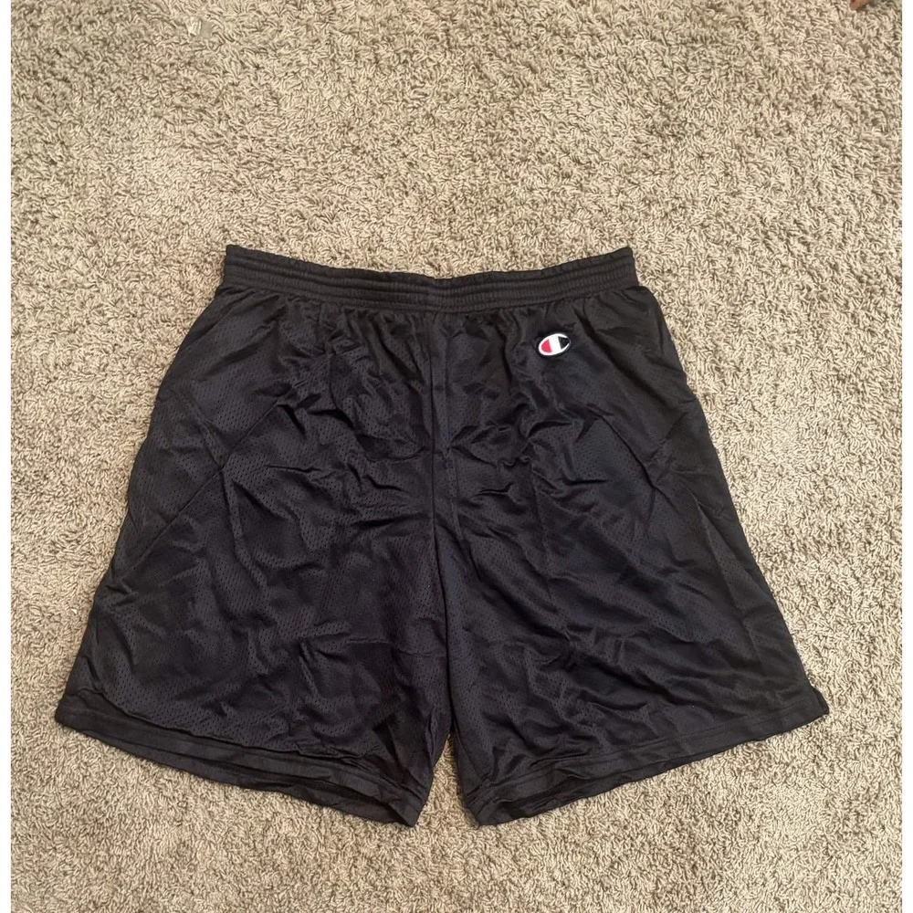 Champion Mens XXL Black Mesh Athletic Basketball Shorts
